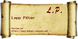 Lepp Péter névjegykártya