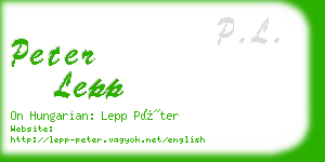 peter lepp business card